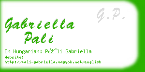 gabriella pali business card